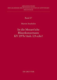 Ist die sogenannte Mozartsche Bläserkonzertante KV 297b/Anh. I,9 echt? (eBook, PDF) - Staehelin, Martin