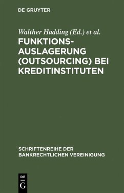 Cover Funktionsauslagerung (Outsourcing) bei Kreditinstituten (eBook, PDF)