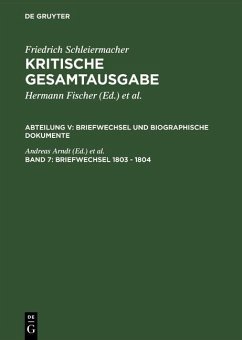 Kritische Gesamtausgabe. Briefwechsel und biographische Dokumente Abteilung V. Band 7. Briefwechsel 1803 - 1804 (eBook, PDF)