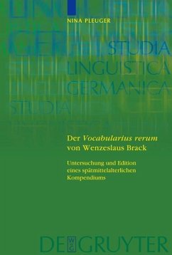 Der 'Vocabularius rerum' von Wenzeslaus Brack (eBook, PDF) - Pleuger, Nina