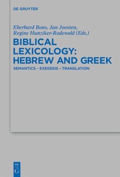 Cover Biblical Lexicology: Hebrew and Greek (eBook, PDF)