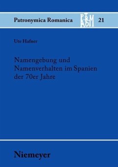 Cover Namengebung und Namenverhalten im Spanien der 70er Jahre (eBook, PDF)