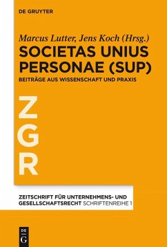 Cover Societas Unius Personae (SUP) (eBook, ePUB)