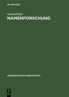 Namenforschung (eBook, PDF) - Koß, Gerhard