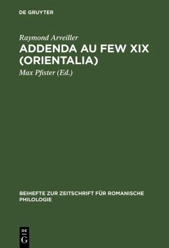 Cover Addenda au FEW XIX (Orientalia) (eBook, PDF)