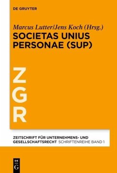 Cover Societas Unius Personae (SUP) (eBook, PDF)