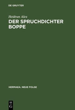Cover Der Spruchdichter Boppe (eBook, PDF)