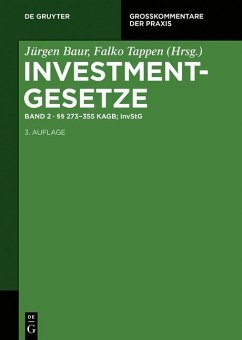 Investmentgesetze 2. §§ 273 - 355 KAGB; InvStG (eBook, ePUB)