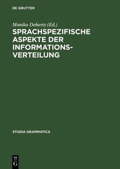Cover Sprachspezifische Aspekte der Informationsverteilung (eBook, PDF)