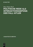 Politische Rede als Interaktionsgefüge: Der Fall Hitler (eBook, PDF)