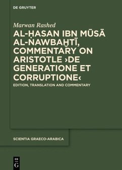 Al-Hasan ibn Musa al-Nawbakhti, Commentary on Aristotle 