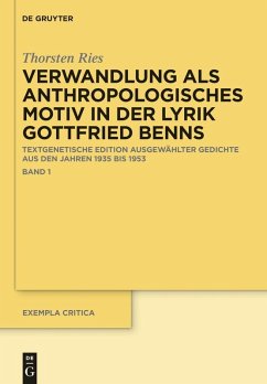 Verwandlung als anthropologisches Motiv in der Lyrik Gottfried Benns (eBook, PDF) - Ries, Thorsten