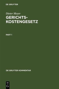 Gerichtskostengesetz (eBook, PDF) - Meyer, Dieter