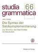 Die Syntax der Satzkomplementierung... - Bild 1
