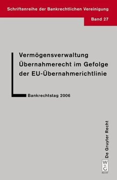 Cover Vermögensverwaltung. Übernahmerecht im Gefolge der EU-Übernahmerichtlinie. (eBook, PDF)