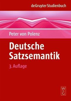 Deutsche Satzsemantik (eBook, PDF) - Polenz, Peter