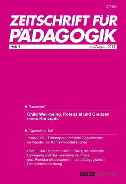 Zeitschrift für Pädagogik 4/2014 (eBook, PDF) Zeitschrift für Pädagogik 4/2014 (eBook, PDF)