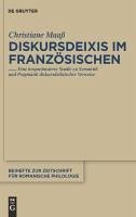 Diskursdeixis im Französischen (eBook, PDF) - Maaß, Christiane
