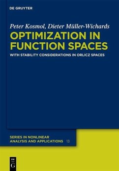 Optimization in Function Spaces (eBook, PDF) - Kosmol, Peter; Müller-Wichards, Dieter