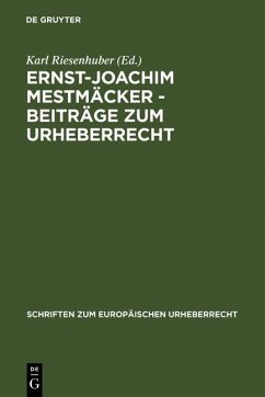 Ernst-Joachim Mestmäcker - Beiträge zum Urheberrecht (eBook, PDF)