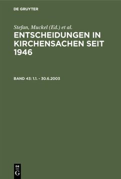 Entscheidungen in Kirchensachen seit 1946 1.1. - 30.6.2003 (eBook, PDF) - Muckel, Stefan
