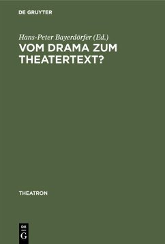 Cover Vom Drama zum Theatertext? (eBook, PDF)