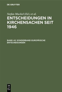 Sonderband Europäische Entscheidungen (eBook, PDF)