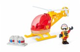BRIO 33797 - World, Feuerwehr Hubschrauber, Helicopter, mit Pilot und Löschwassertank