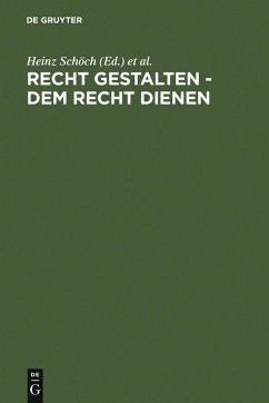 Cover Recht gestalten - dem Recht dienen (eBook, PDF)