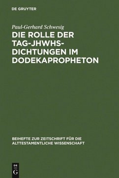 Cover Die Rolle der Tag-JHWHs-Dichtungen im Dodekapropheton (eBook, PDF)