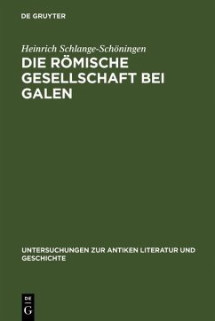Cover Die römische Gesellschaft bei Galen (eBook, PDF)