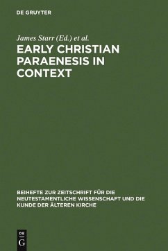 Cover Early Christian Paraenesis in Context (eBook, PDF)