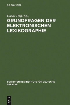 Grundfragen der elektronischen Lexikographie (eBook, PDF)