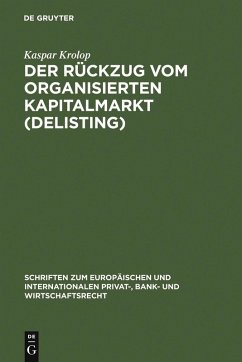 Cover Der Rückzug vom organisierten Kapitalmarkt (Delisting) (eBook, PDF)