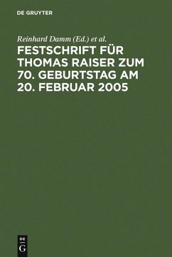 Cover Festschrift für Thomas Raiser zum 70. Geburtstag am 20. Februar 2005 (eBook, PDF)