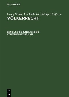 Die Grundlagen. Die Völkerrechtssubjekte (eBook, PDF)