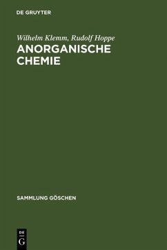 Anorganische Chemie (eBook, PDF) - Klemm, Wilhelm; Hoppe, Rudolf