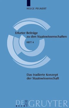 Das tradierte Konzept der Staatswissenschaft (eBook, PDF) - Peukert, Helge