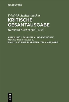 Cover Kleine Schriften 1786 - 1833 (eBook, PDF)