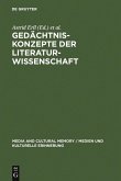 Gedächtniskonzepte der Literaturwissenschaft (eBook, PDF)