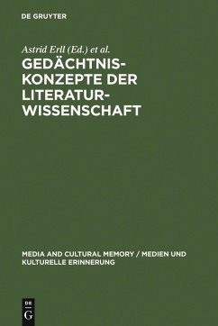 Cover Gedächtniskonzepte der Literaturwissenschaft (eBook, PDF)