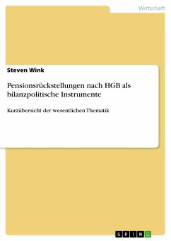 Pensionsrückstellungen nach HGB als bilanzpolitische Instrumente (eBook, PDF)