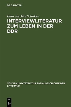 Cover Interviewliteratur zum Leben in der DDR (eBook, PDF)