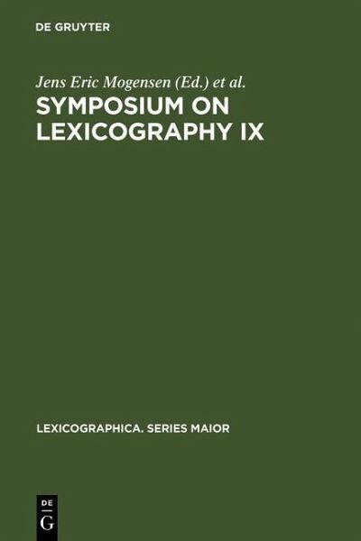 Symposium on Lexicography IX (eBook, PDF)