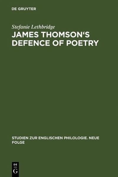 James Thomson's Defence of Poetry (eBook, PDF) James Thomson's Defence of Poetry (eBook, PDF)