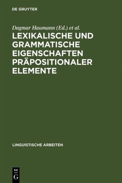 Cover Lexikalische und grammatische Eigenschaften präpositionaler Elemente (eBook, PDF)
