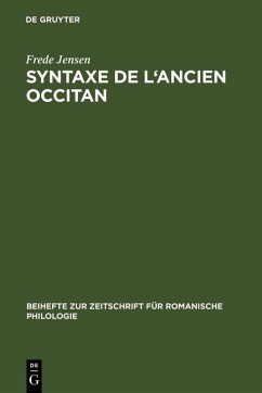 Syntaxe de l'ancien occitan (eBook, PDF) - Jensen, Frede