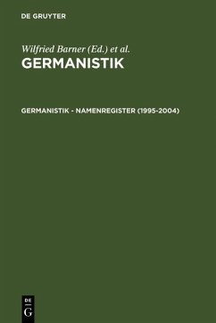 Germanistik - Namenregister (1995-2004) (eBook, PDF)
