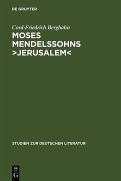 Cover Moses Mendelssohns >Jerusalem< (eBook, PDF)