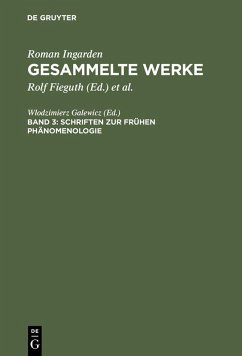 Schriften zur frühen Phänomenologie (eBook, PDF)